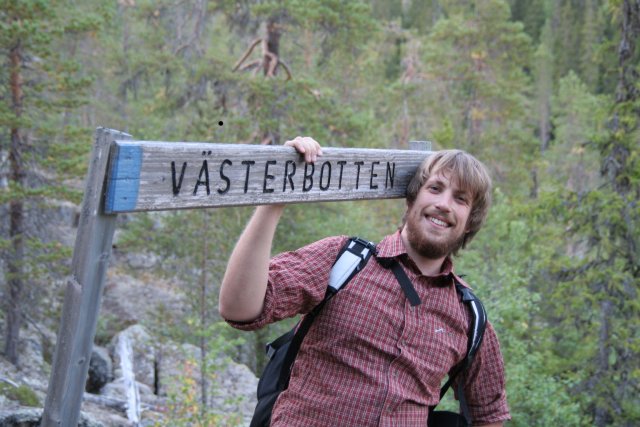 Thomas vid gränsen till Västerbotten