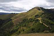 Rolling hills. The trail up Loma Alta