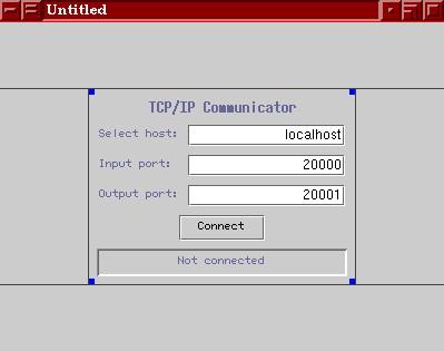 A form with a TCP/IP Communicator